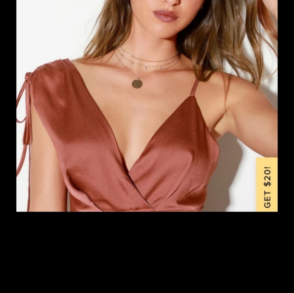 Lulus LOOK OF LUXE RUSTY ROSE SATIN jumpsuit - Picture 5 of 14